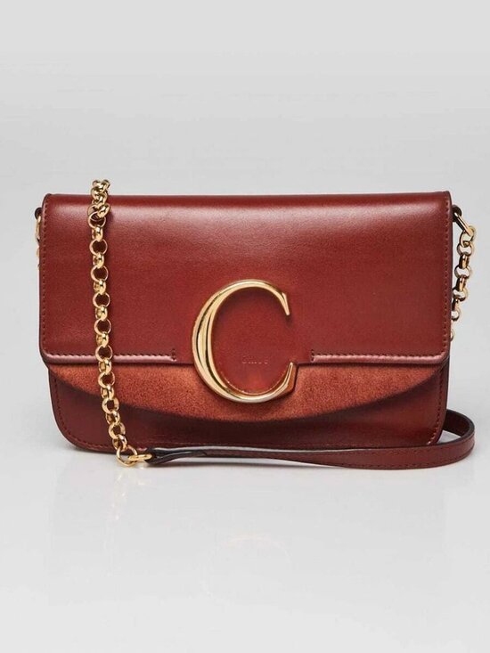Chloe Handbags - Chloe Brown Leather Mini C Chain Bag